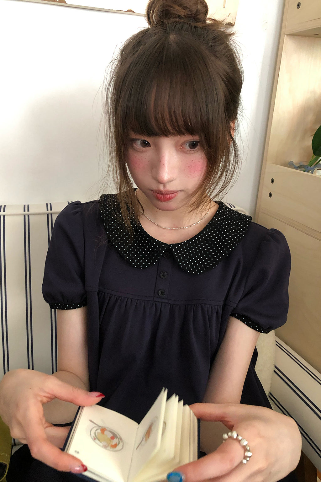 RAINYドットドールネックカラーTシャツ26SA23850S