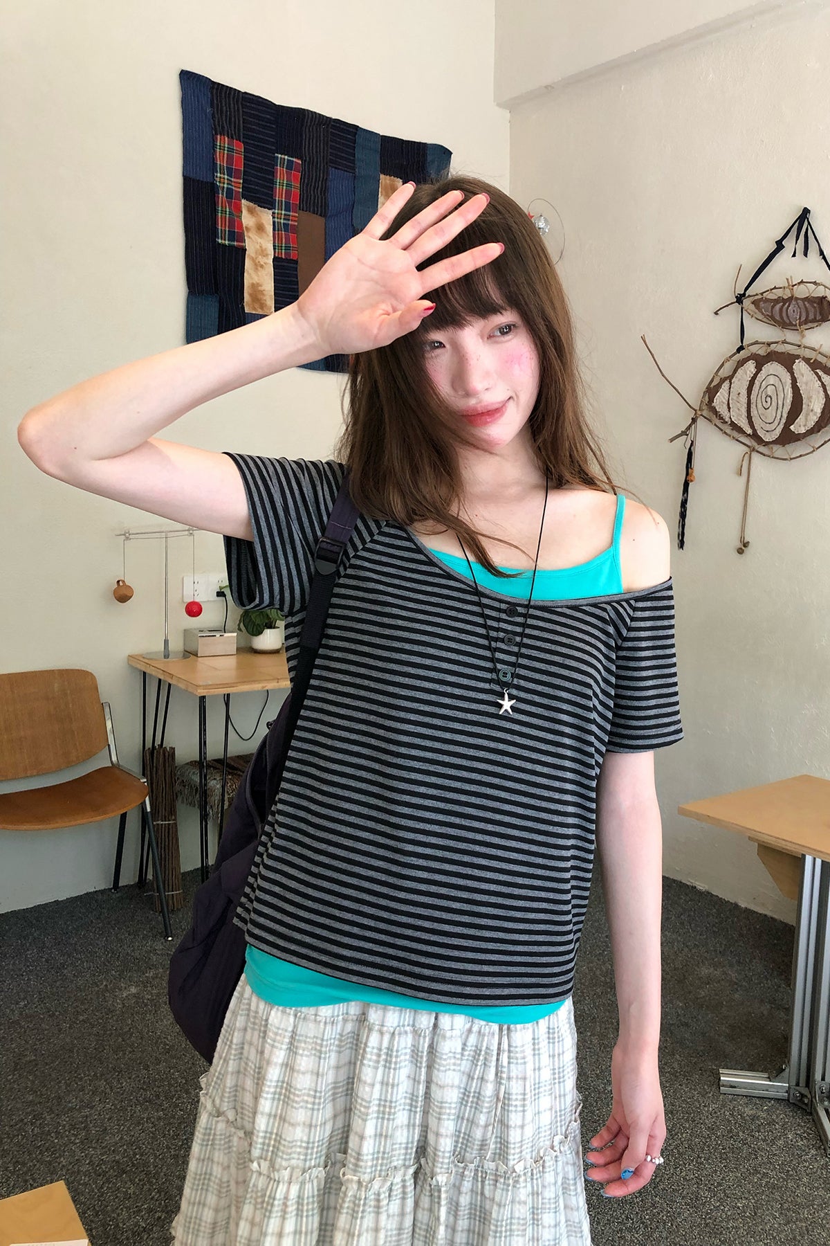 RAINY古早感斜め肩Tシャツ2枚セット26SA23866J