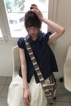 RAINY 甘美レトロアカデミック風ダブルボタンダウンシャツ26SA43754J