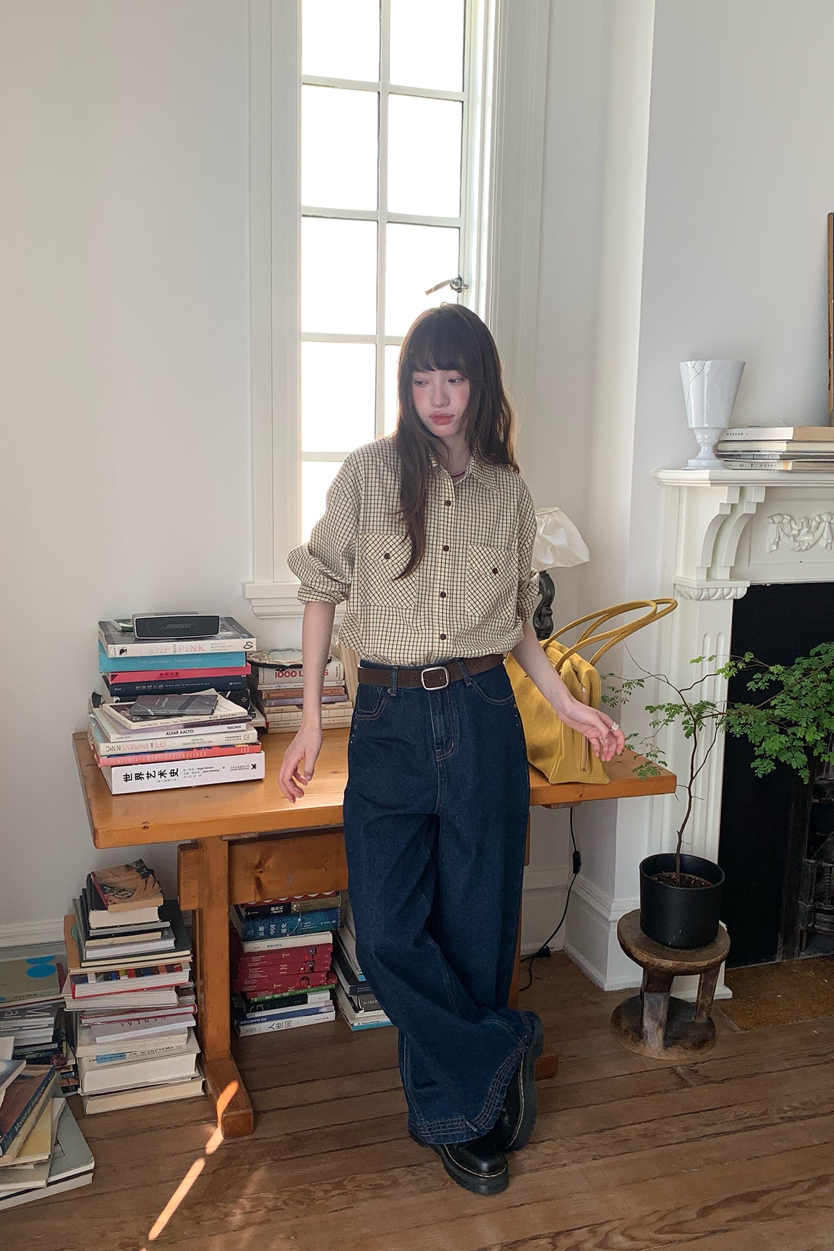 RAINYリラックス感たっぷりのチェック柄シャツ26FA43928J