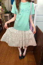 RAINYクラッシュカラーストライプ音符Tシャツ26SA23872Q