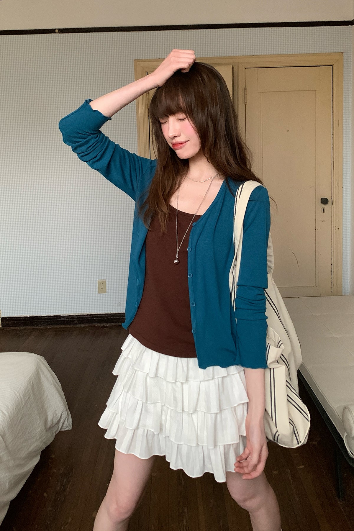 RAINY日焼け止めリラックス感Vネック薄手カーディガン26SG23724X