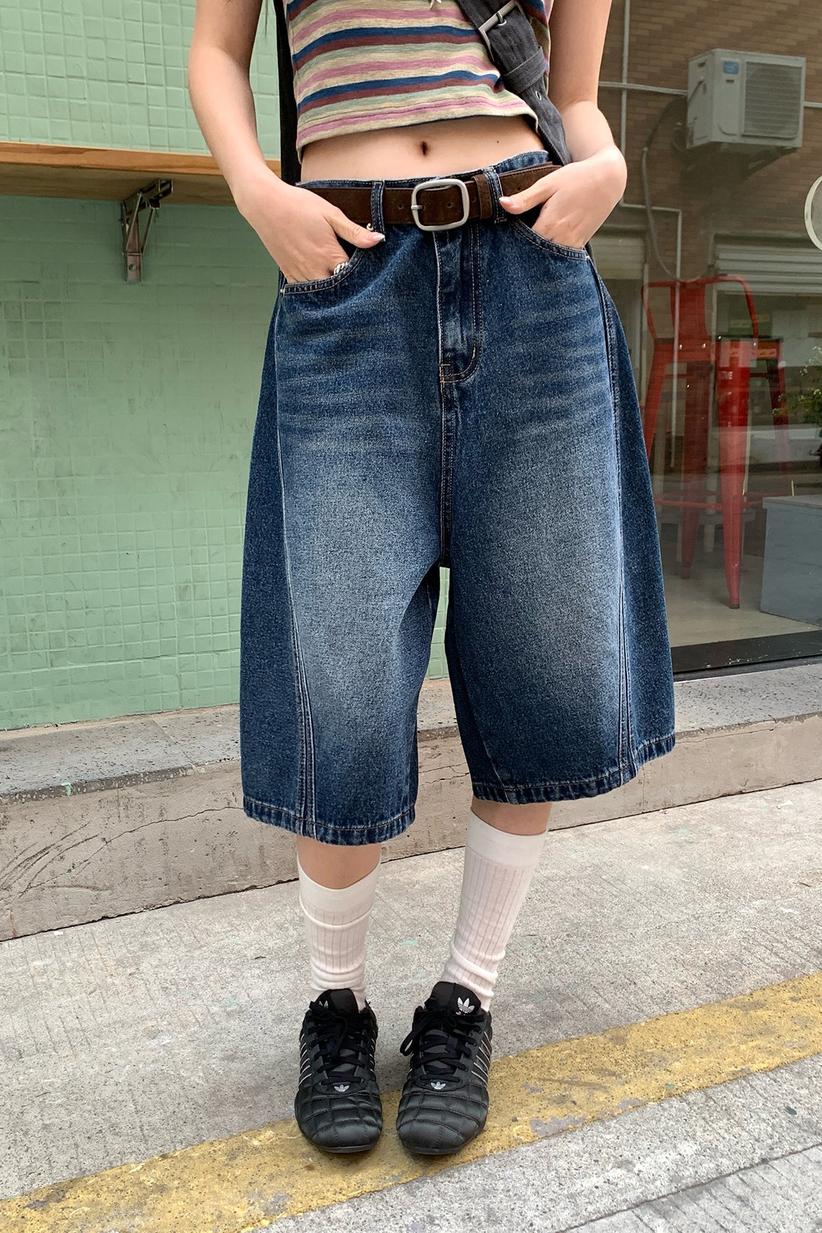 RAINYカジュアル快適分割デニムパンツ26SB23707J