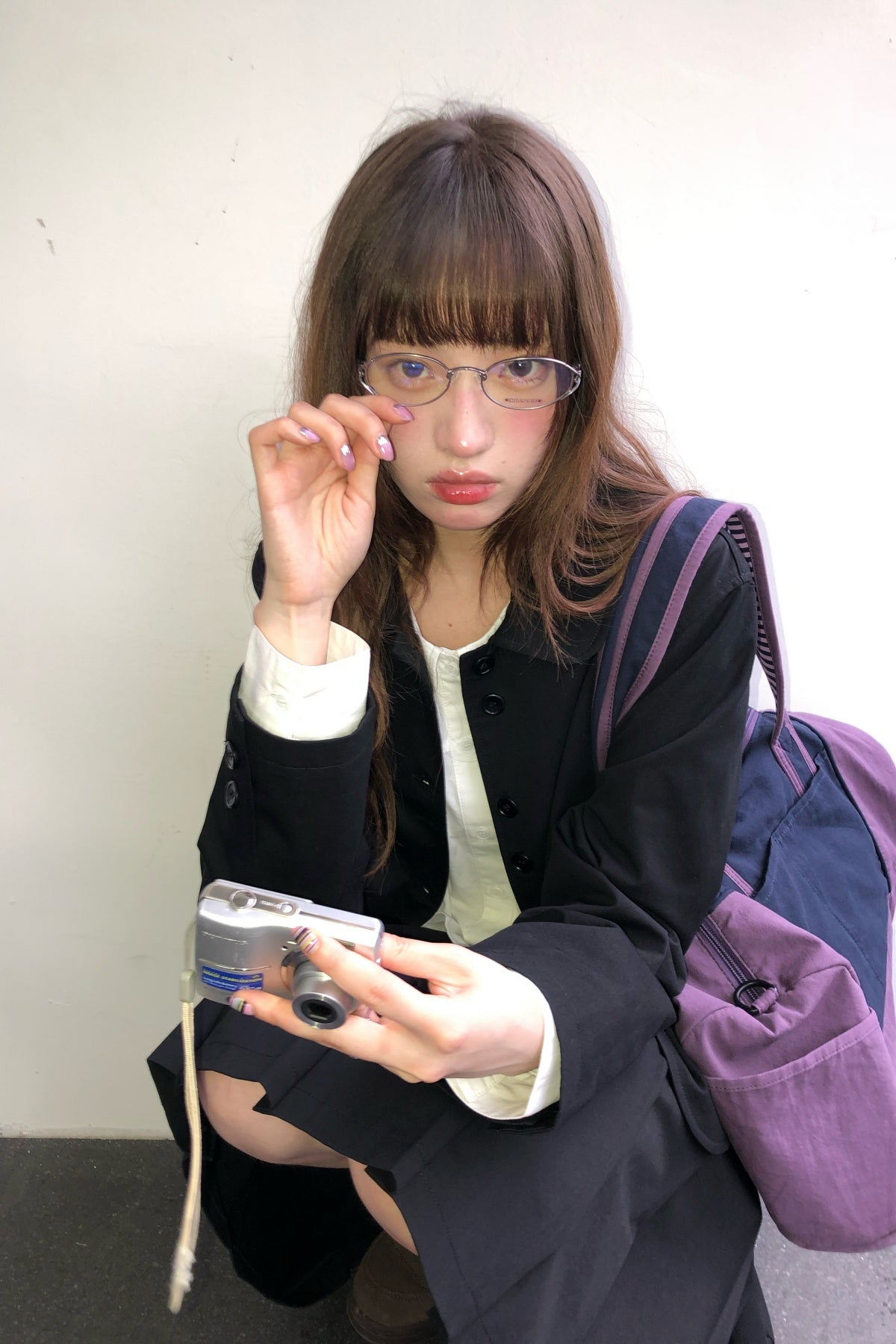 RAINYレトロカレッジ風智感スーツスーツピュアカラープリーツスカート2点セット 26FH63953Q