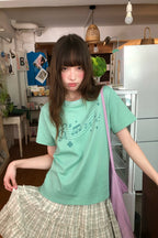 RAINYクラッシュカラーストライプ音符Tシャツ26SA23872Q