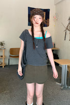 RAINY古早感斜め肩Tシャツ2枚セット26SA23866J