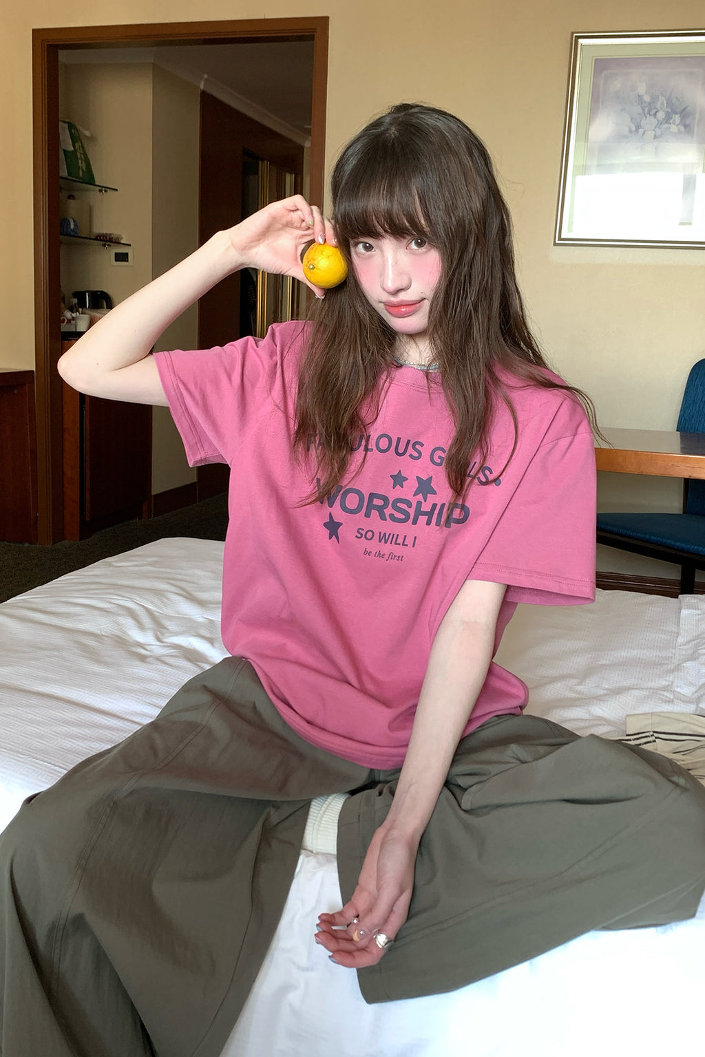 RAINYアメリカンアルファベットプリントTシャツ26SA23785S