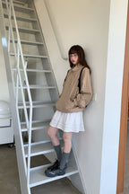 RAINY韓系分割チェックジッパースタンドカラーコート26FD13912J