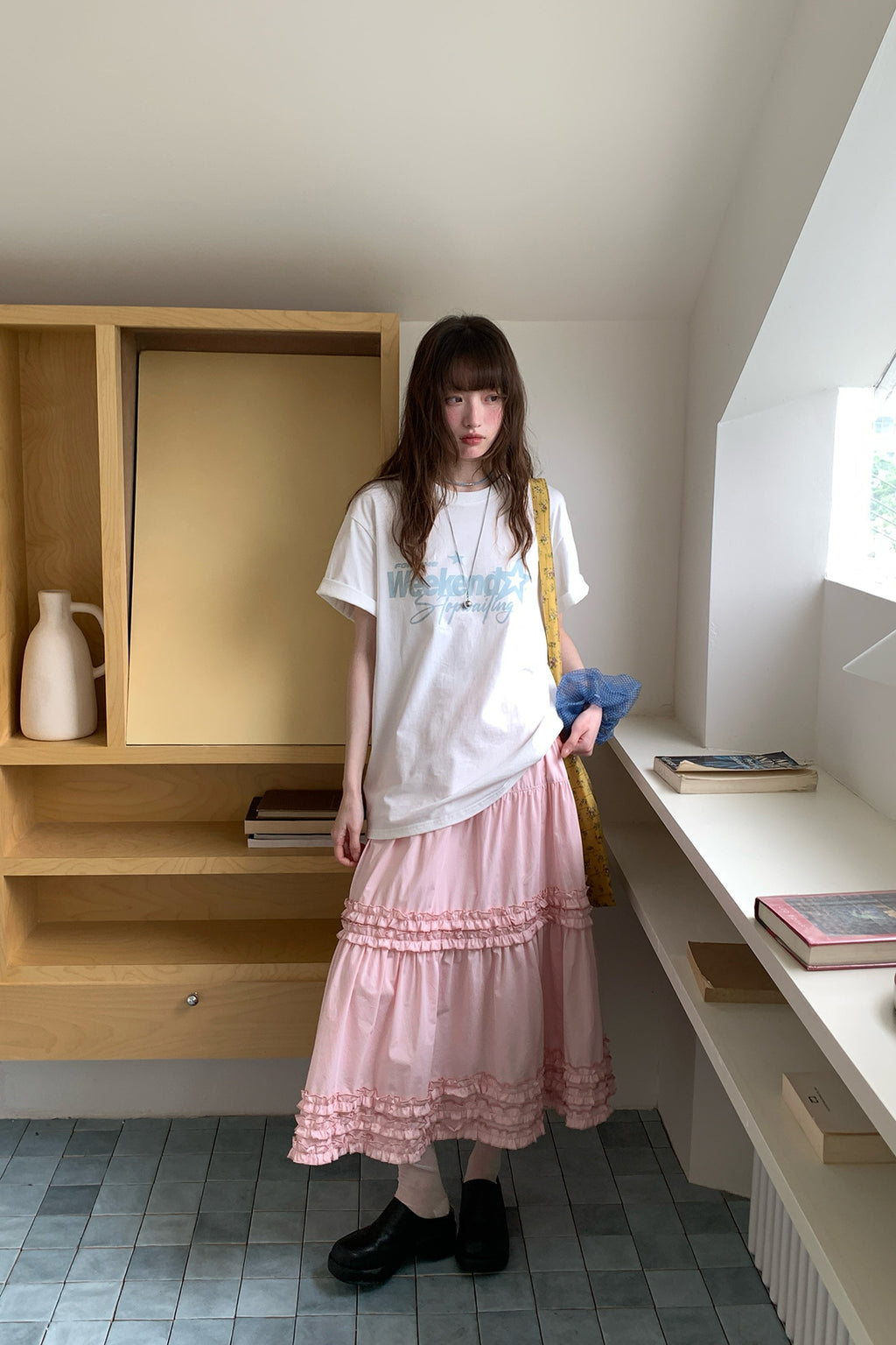 RAINY韓系優しい重工キクラゲの傘スカート26SC13585X