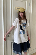 RAINY猫のアルファベットTシャツ26SA23796J
