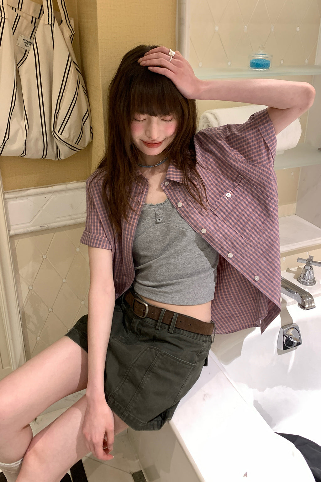RAINY定番シンプル100均チェックシャツ26SA43731Q