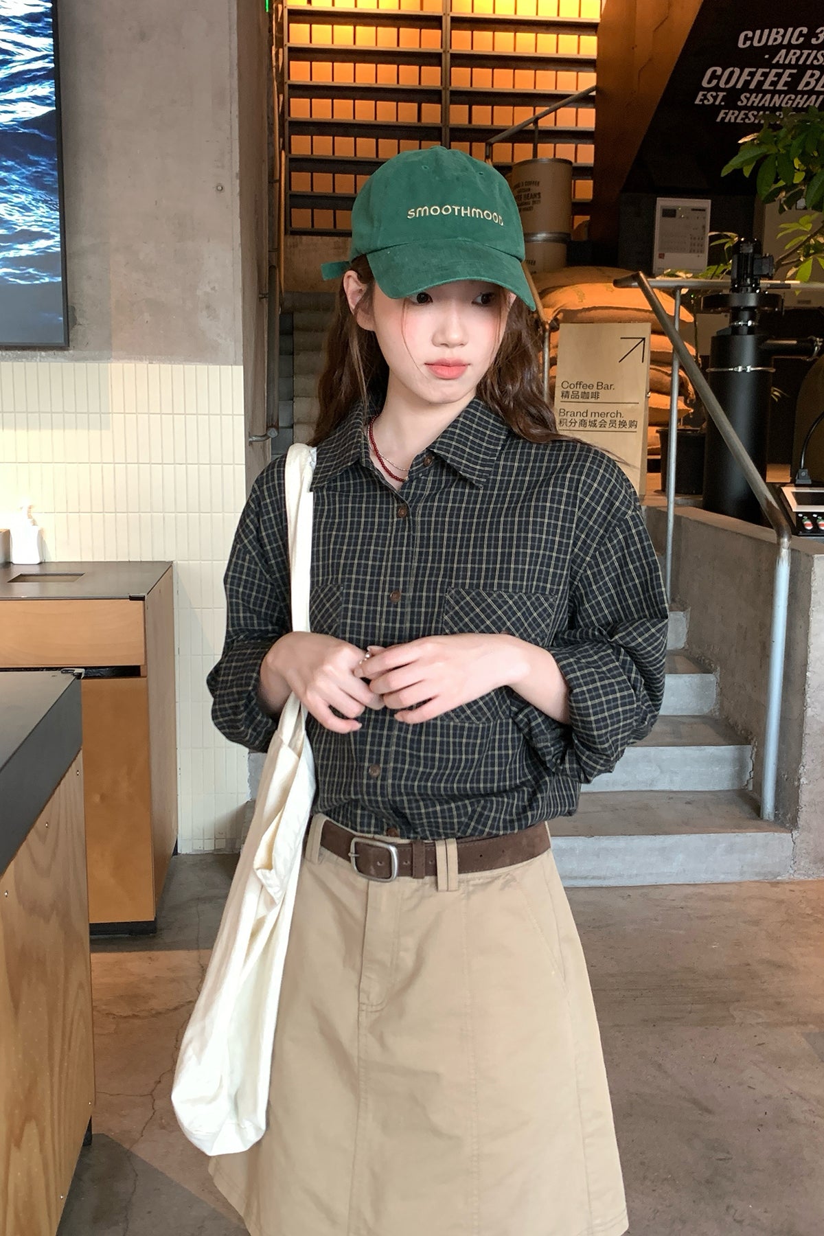 RAINYリラックス感たっぷりのチェック柄シャツ26FA43928J