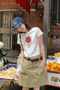 RAINY童趣トマトアルファベットプリントショートTシャツ26SA23722Q