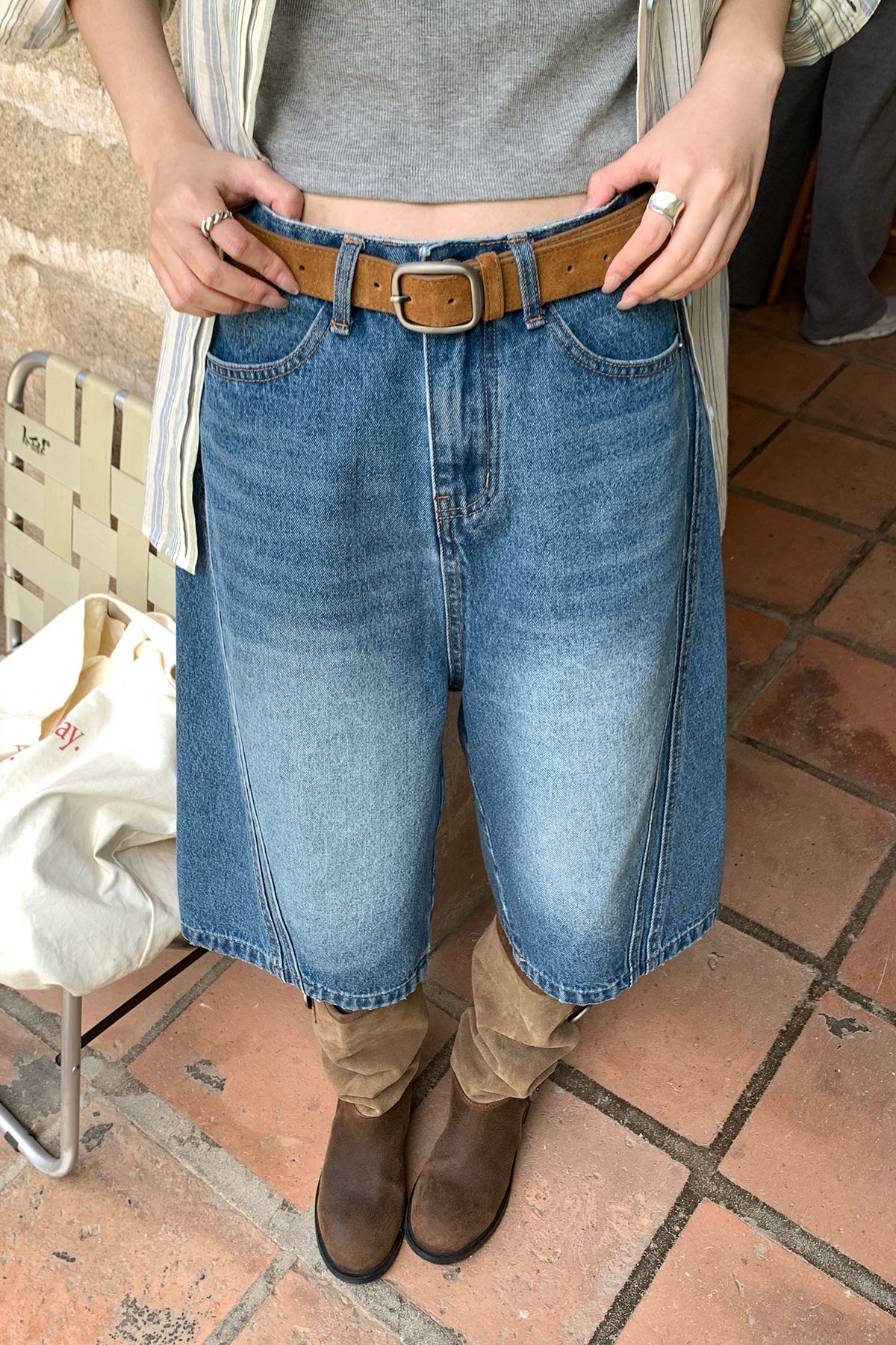 RAINYカジュアル快適分割デニムパンツ26SB23707J