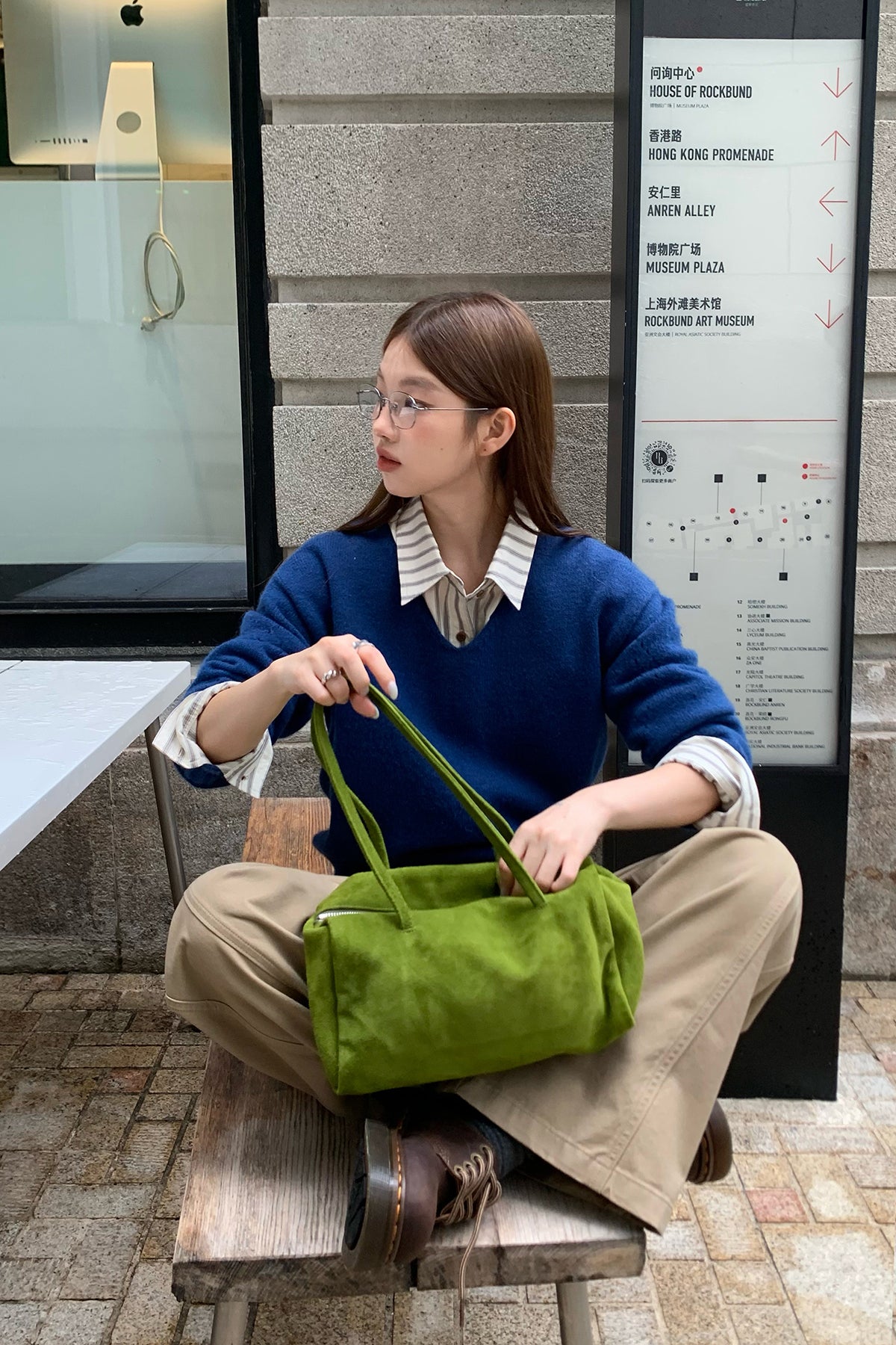RAINY 定番ストライプ合わせやすいシャツ 切り替えフリップカラー配色シャツ 26WA43949X