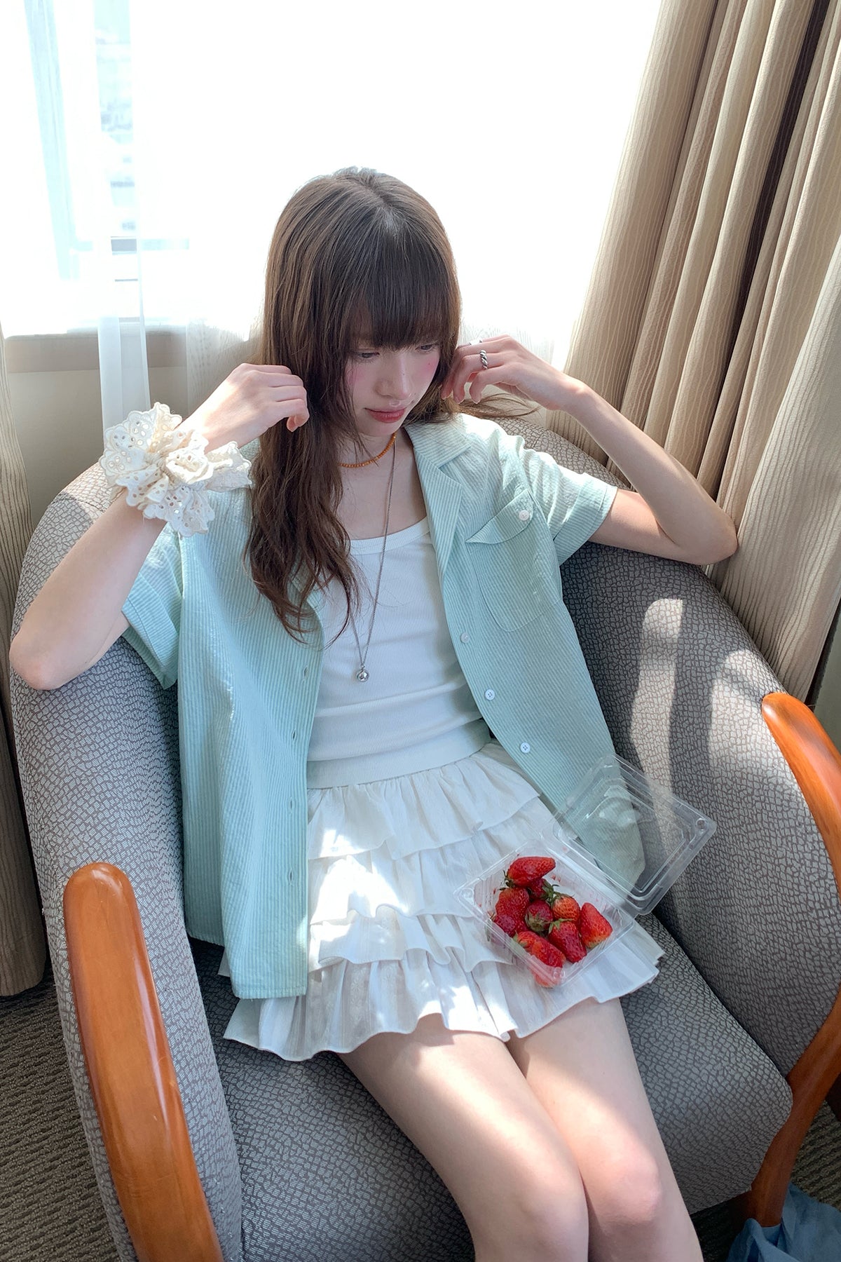 RAINY夏のフレッシュでラフなキューバネックシャツ26SA43693J