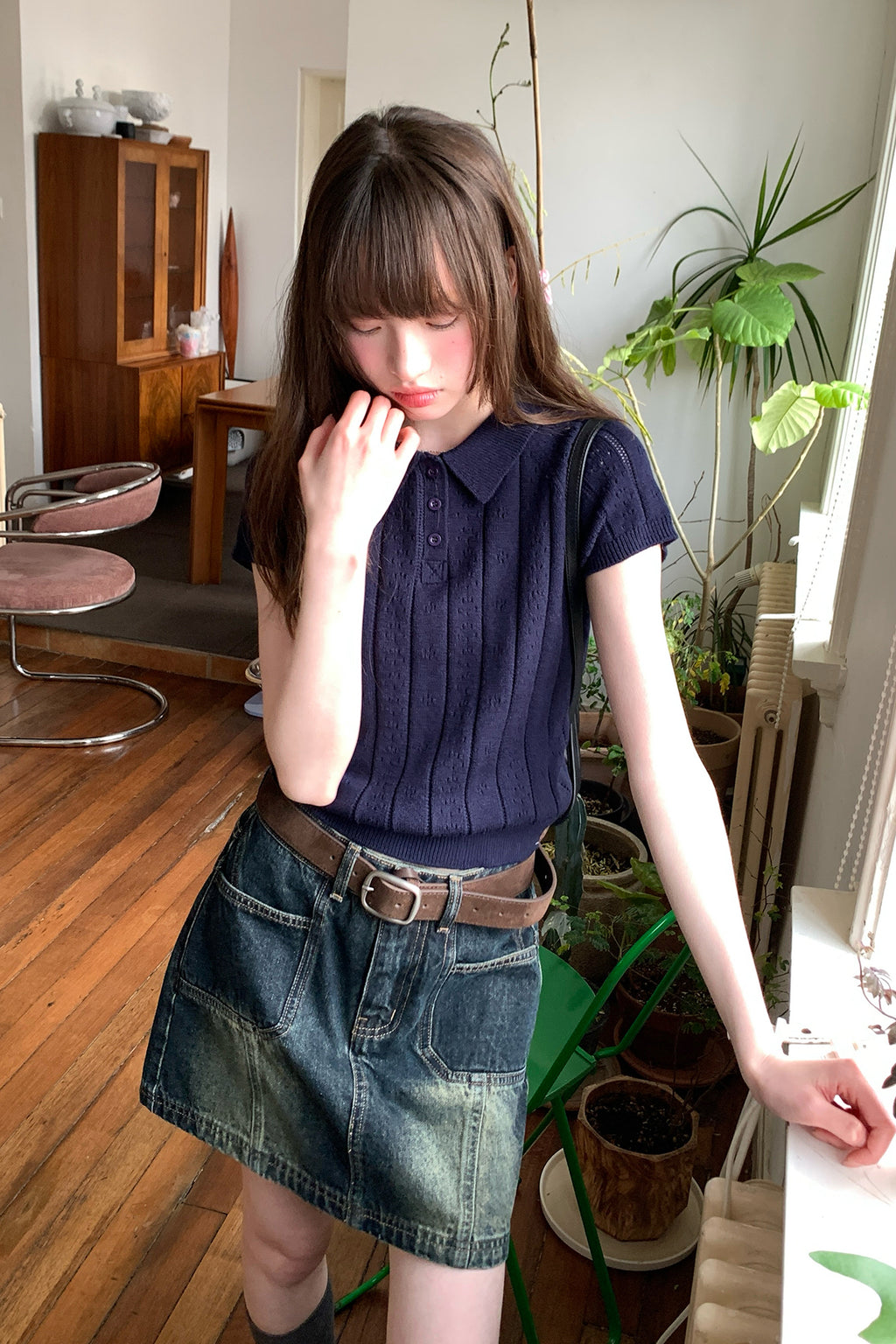 RAINYニット短袖ポロシャツTシャツ26SA23714Q