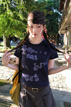 RAINY落書きプリントのアルファベットTシャツ26SA23886Q