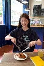 RAINY 韓国風カワイイキュートな猫柄ラウンドネックTシャツ26SA23793X