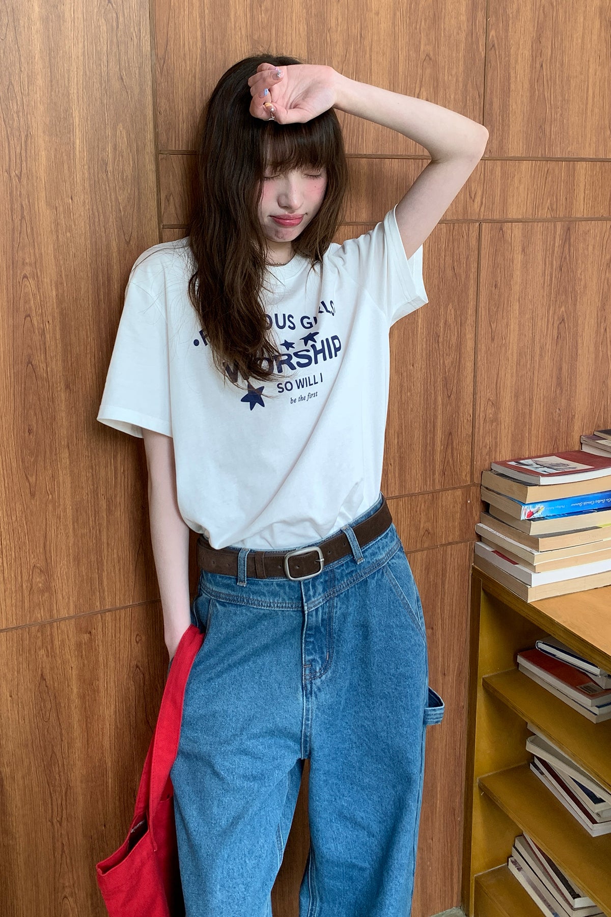 RAINYアメリカンアルファベットプリントTシャツ26SA23785S