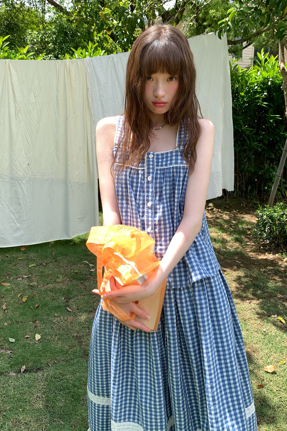 RAINYチェックパッチワークカラー甘美2点セット26SH63799X