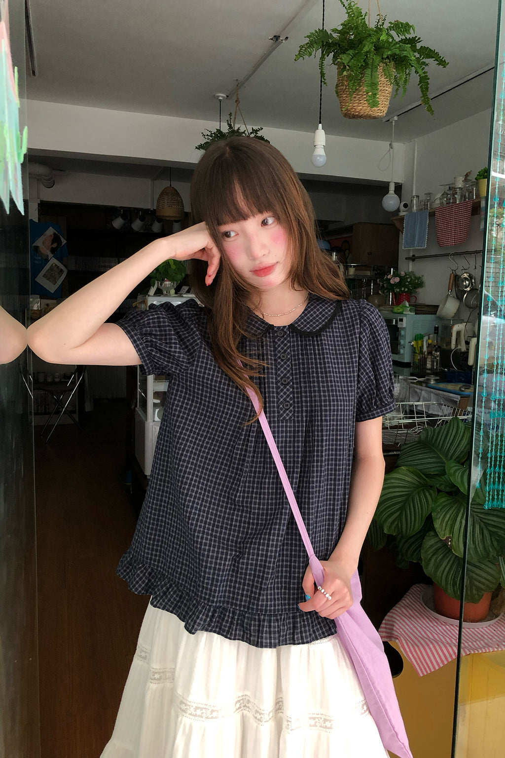 RAINY可愛いドールネックレースシャツ26SA43860J
