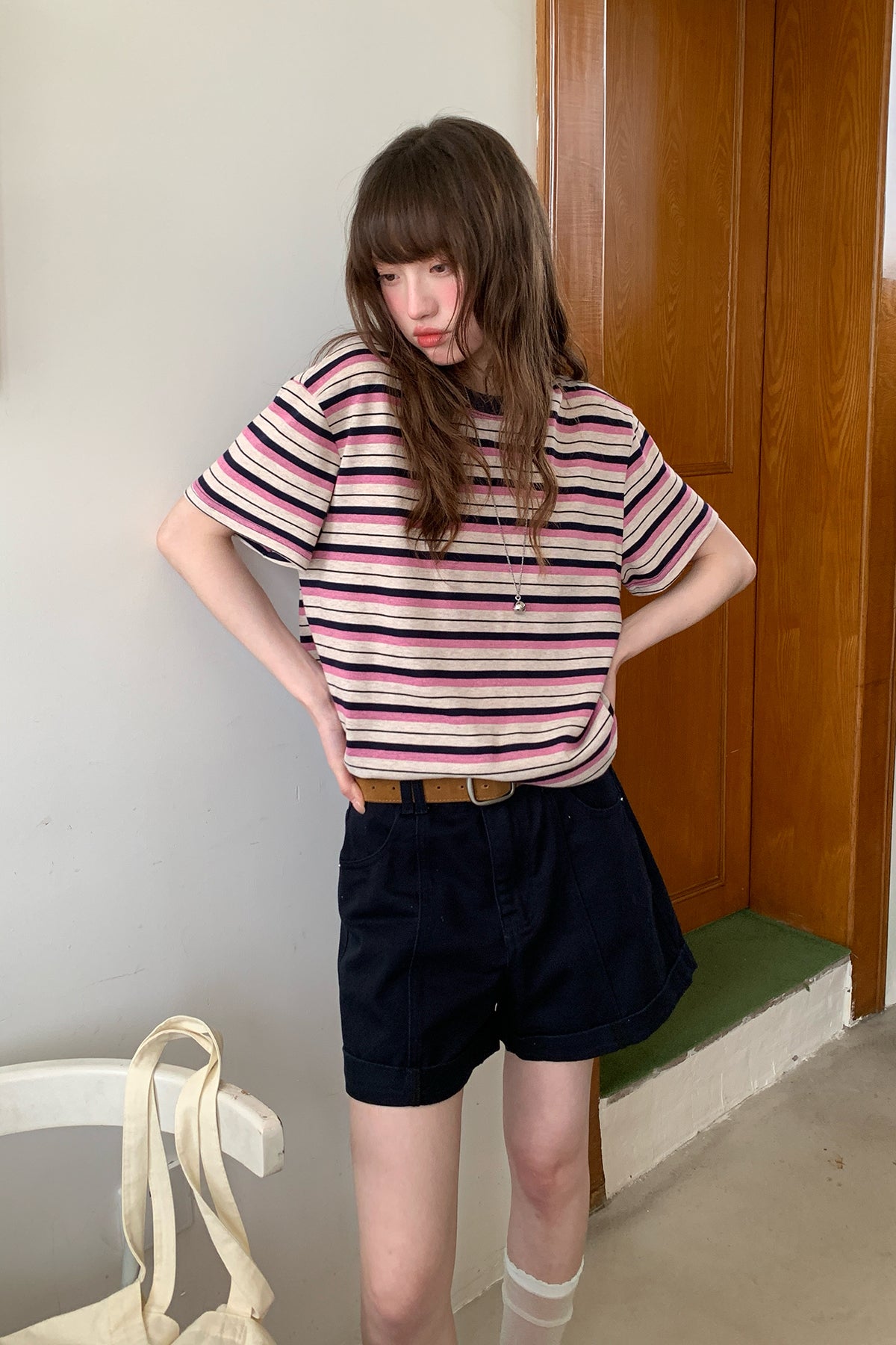 RAINYゆったり日常着ボーダーTシャツ26SA23773C