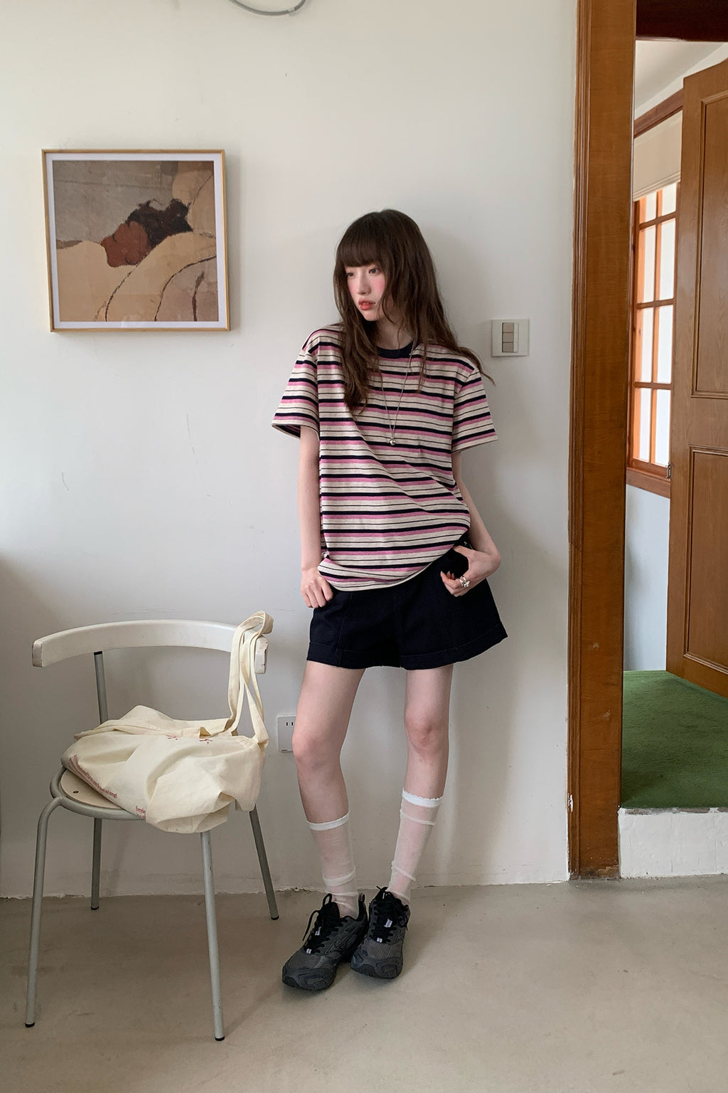 RAINYゆったり日常着ボーダーTシャツ26SA23773C