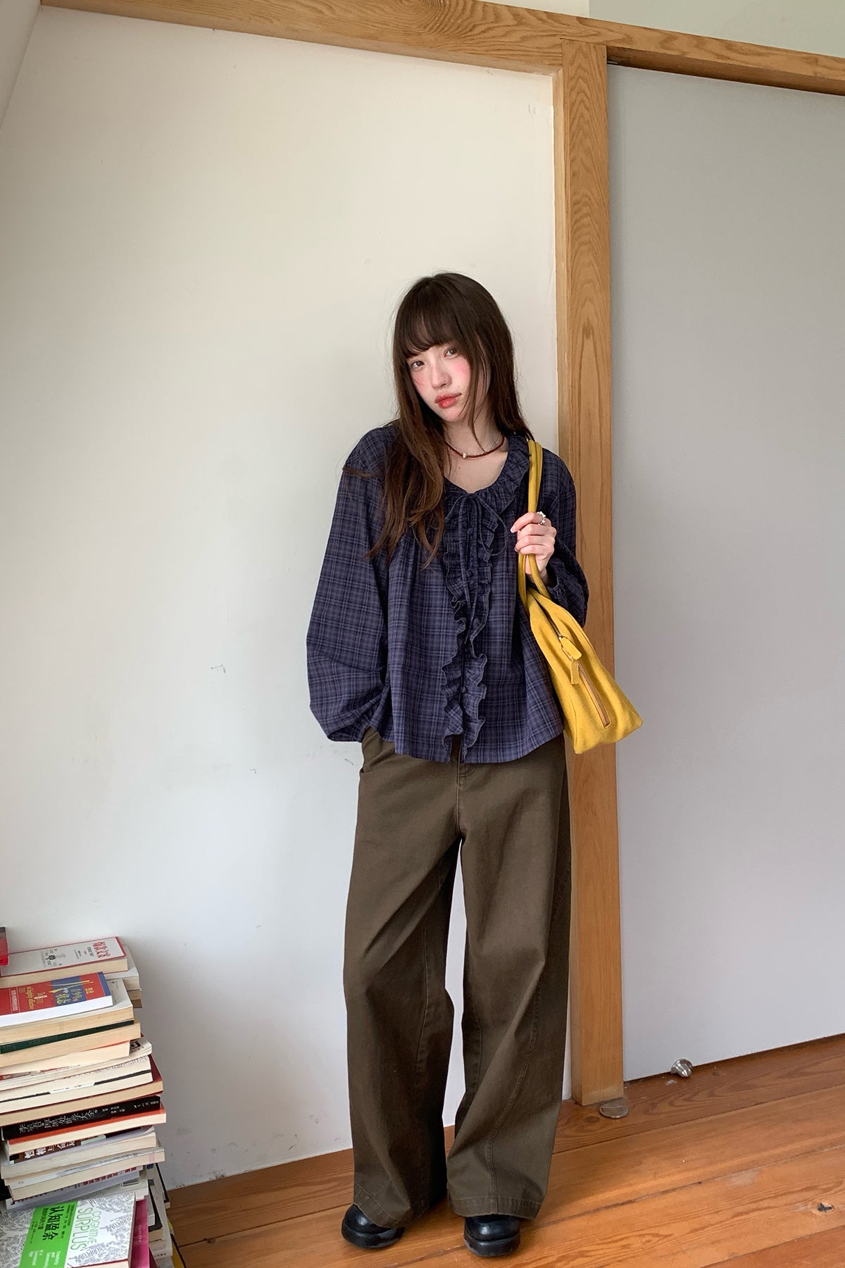 RAINYレトロ百合分割カジュアルパンツ26FB13869J