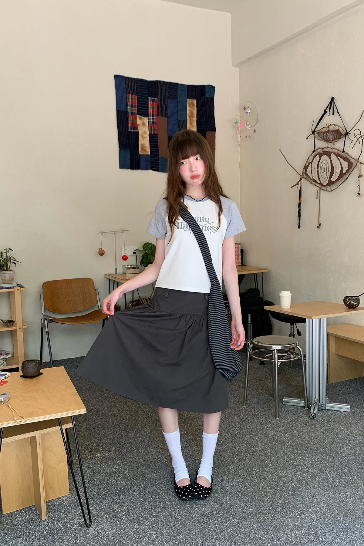 RAINYラグランスリーブアルファベットTシャツ26SA23881J