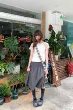 RAINYシックなストライプの花柄Tシャツ26SA23705Q