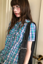 RAINYアクティブ感チェック柄シャツ25SA43833Q