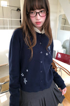 RAINYレトロな気だるい刺繍の星カーディガン26FG23910X