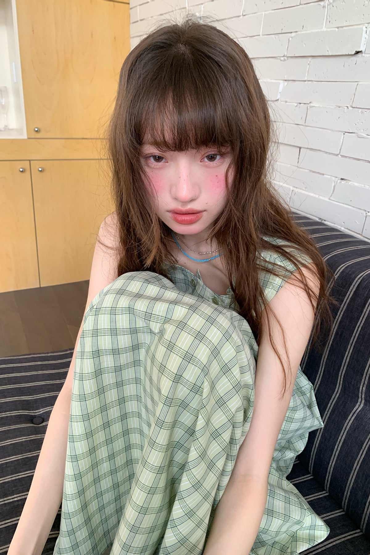 RAINYチェックのタンクトップワンピース26SC23687Y
