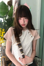 RAINYシックなストライプの花柄Tシャツ26SA23705Q