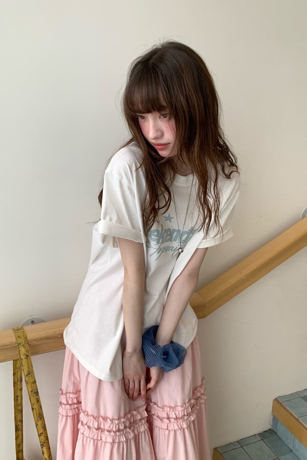 RAINYシンプルカジュアルアメリカンレトロプリントTシャツ26SA23762X