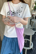 RAINYクラッシュカラーストライプ音符Tシャツ26SA23872Q