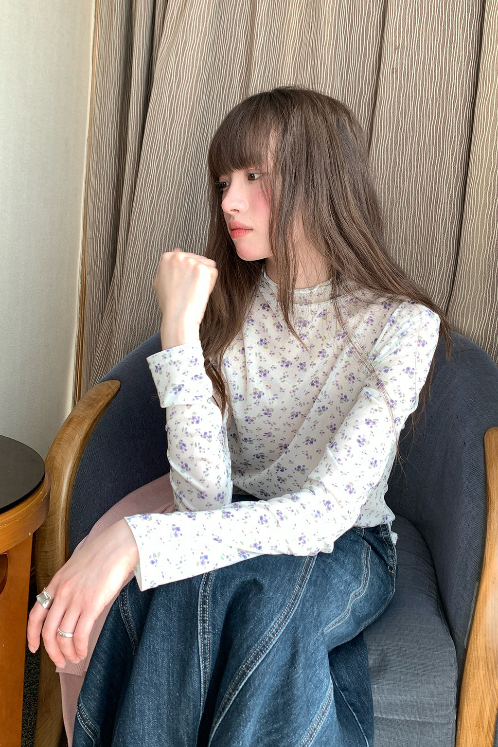 RAINY韓系春のハイカラ肌見せタイツTシャツ 26SA23656Y