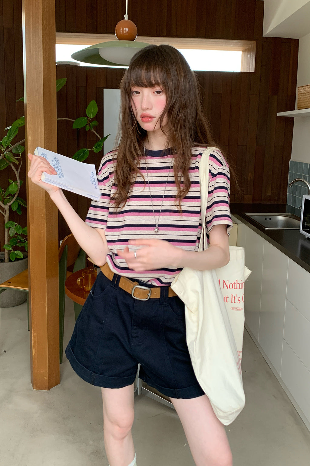 RAINYゆったり日常着ボーダーTシャツ26SA23773C