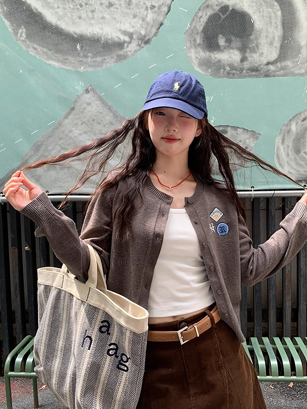 RAINY レトロコーデュロイミディスカート 春/秋 レディース ルーズフィット Aライン ハイウエスト ショートスカート 万能