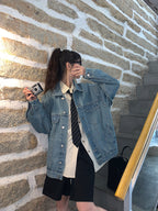 RAINYストライプラグランスリーブ肌理感シャツ女 22FWA1585J