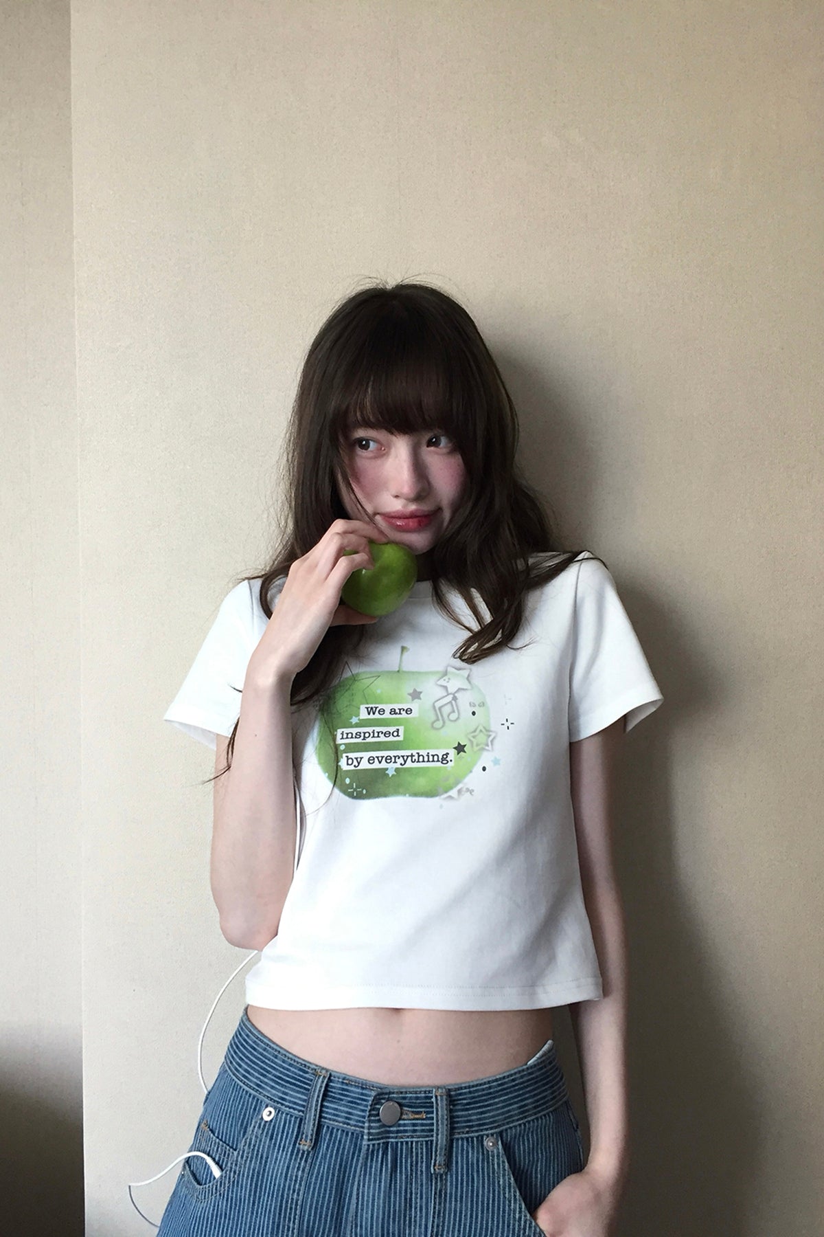 RAINY ショートネックランダムプリントTシャツ25SA23199Q