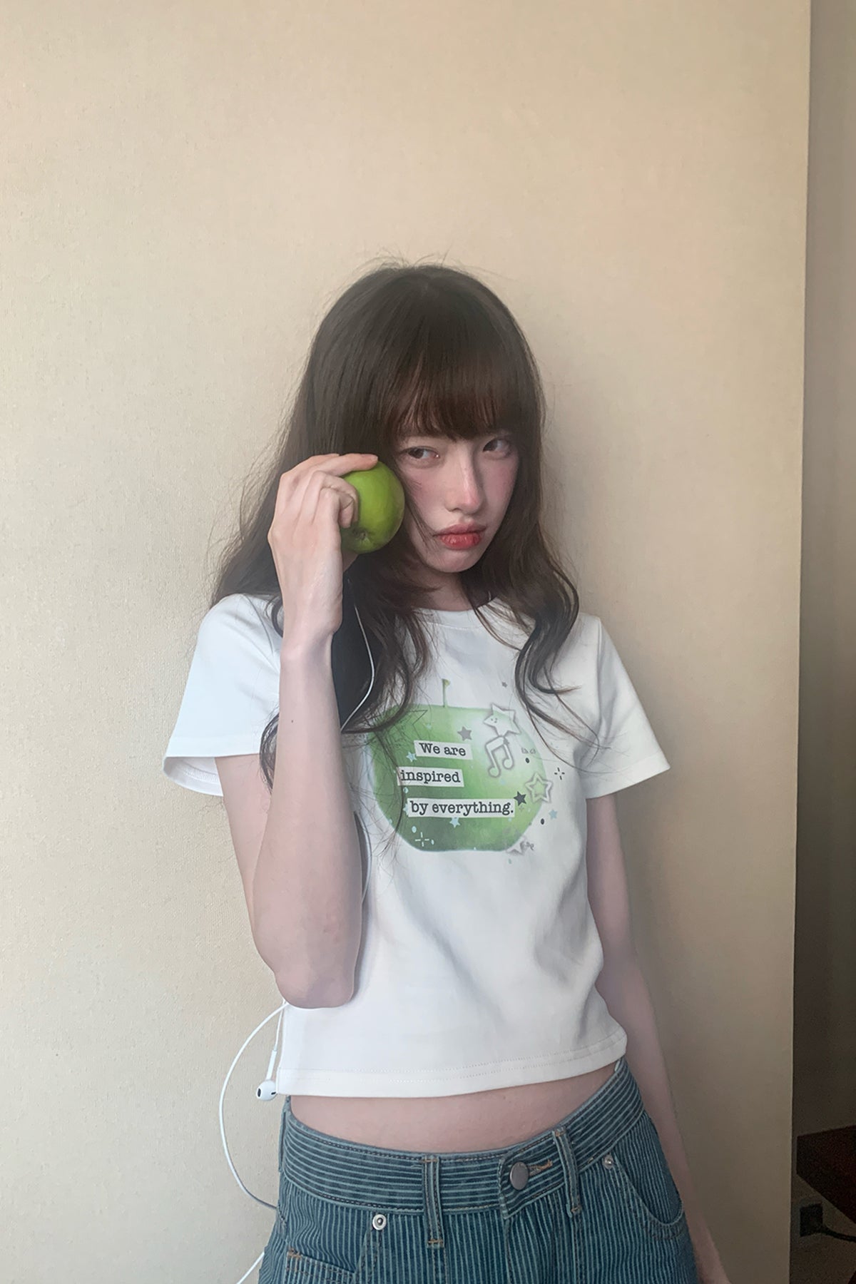 RAINY ショートネックランダムプリントTシャツ25SA23199Q