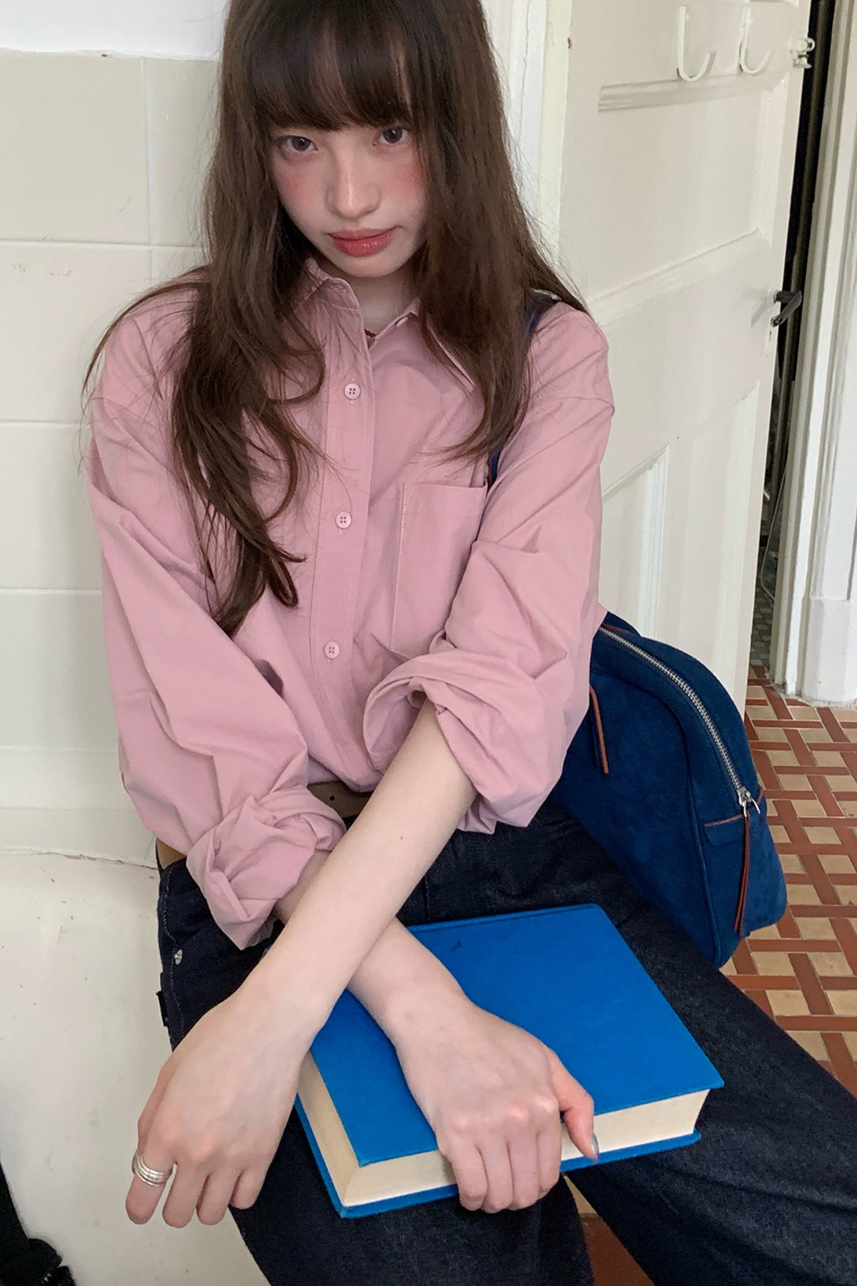 RAINY 修正版 ピュアカラー ベーシック 長袖シャツ 春秋 レディース 25FA43306J