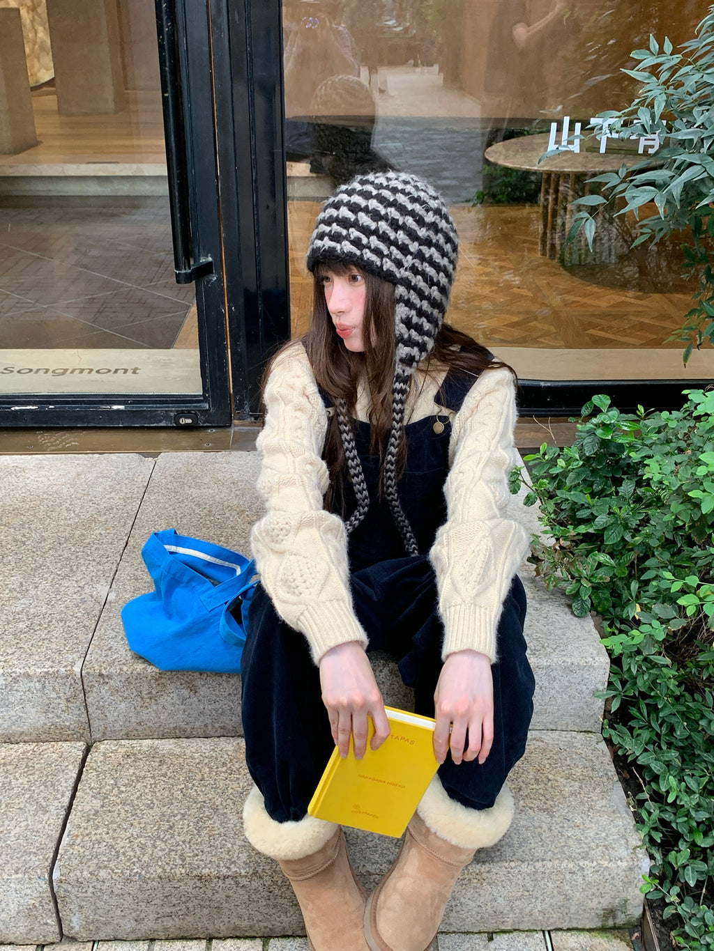 RAINY ノルディック クルーネック ヘビーケーブルニット セーター レディース 秋冬 ゆったり ニットトップス 柔らかく心地よい質感