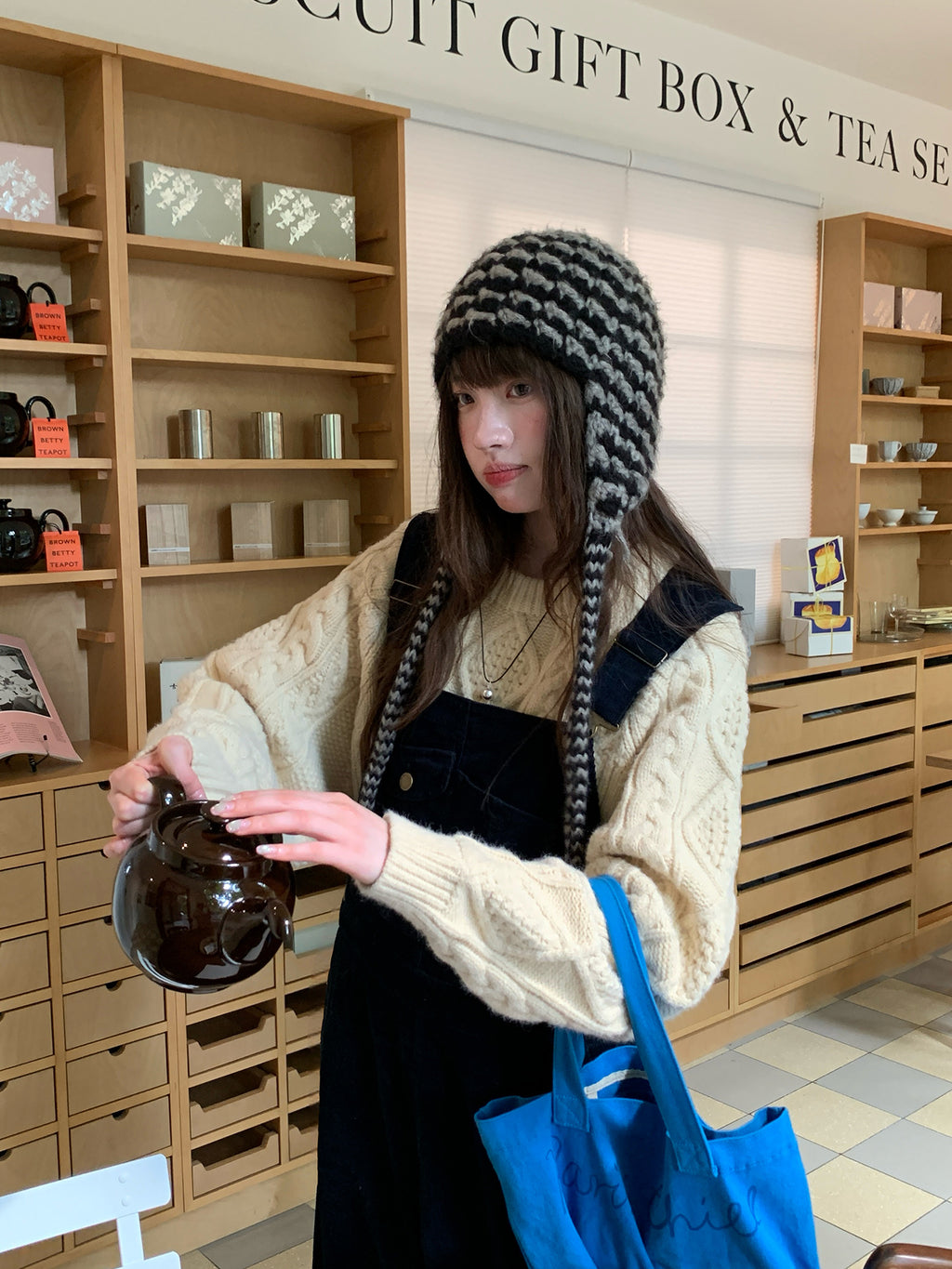 RAINY ノルディック クルーネック ヘビーケーブルニット セーター レディース 秋冬 ゆったり ニットトップス 柔らかく心地よい質感