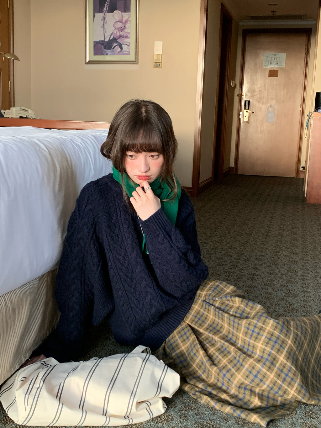 RAINY ノルディック クルーネック ヘビーケーブルニット セーター レディース 秋冬 ゆったり ニットトップス 柔らかく心地よい質感