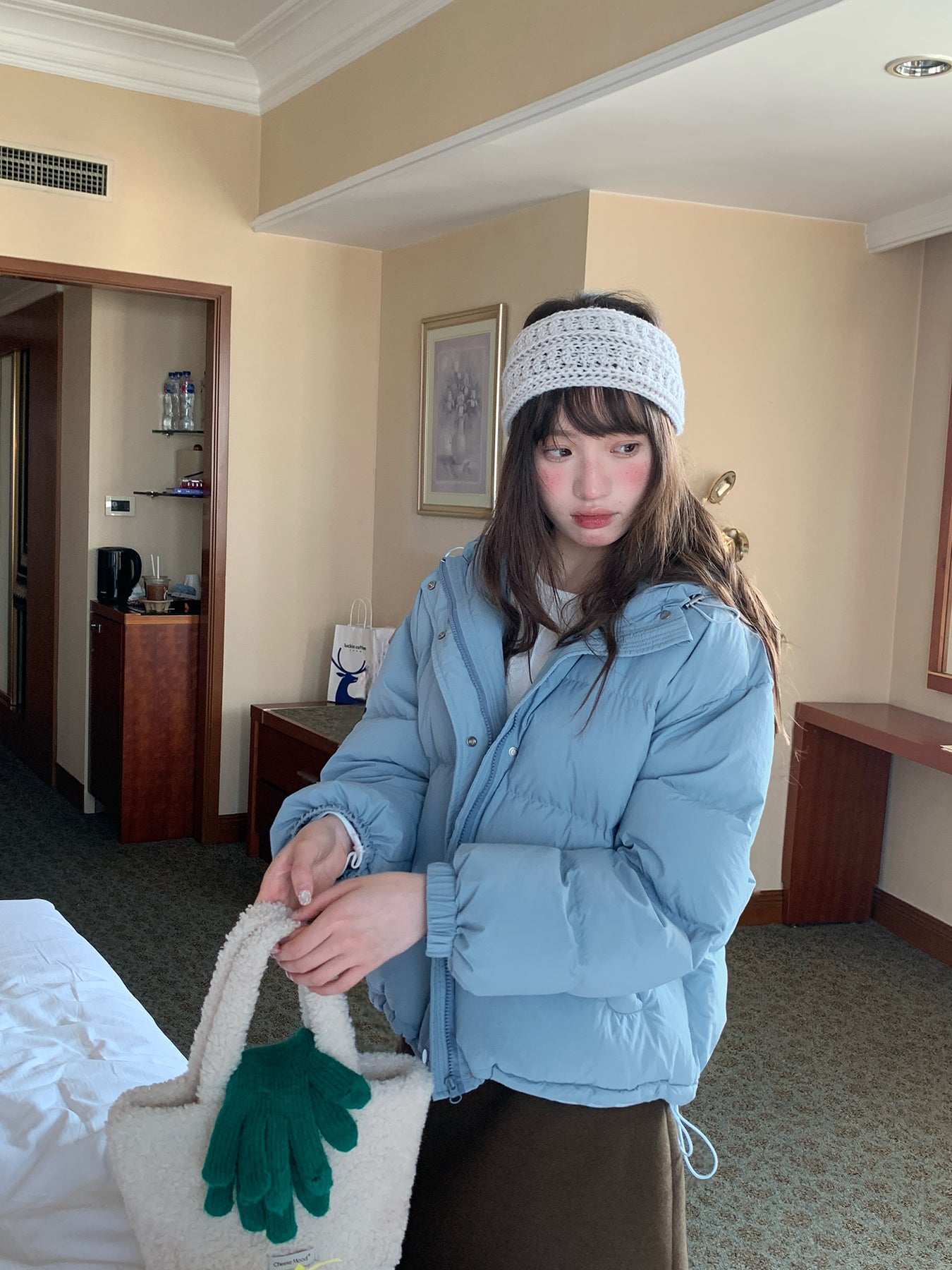 RAINYフード90ホワイトダックダウンダウンジャケット