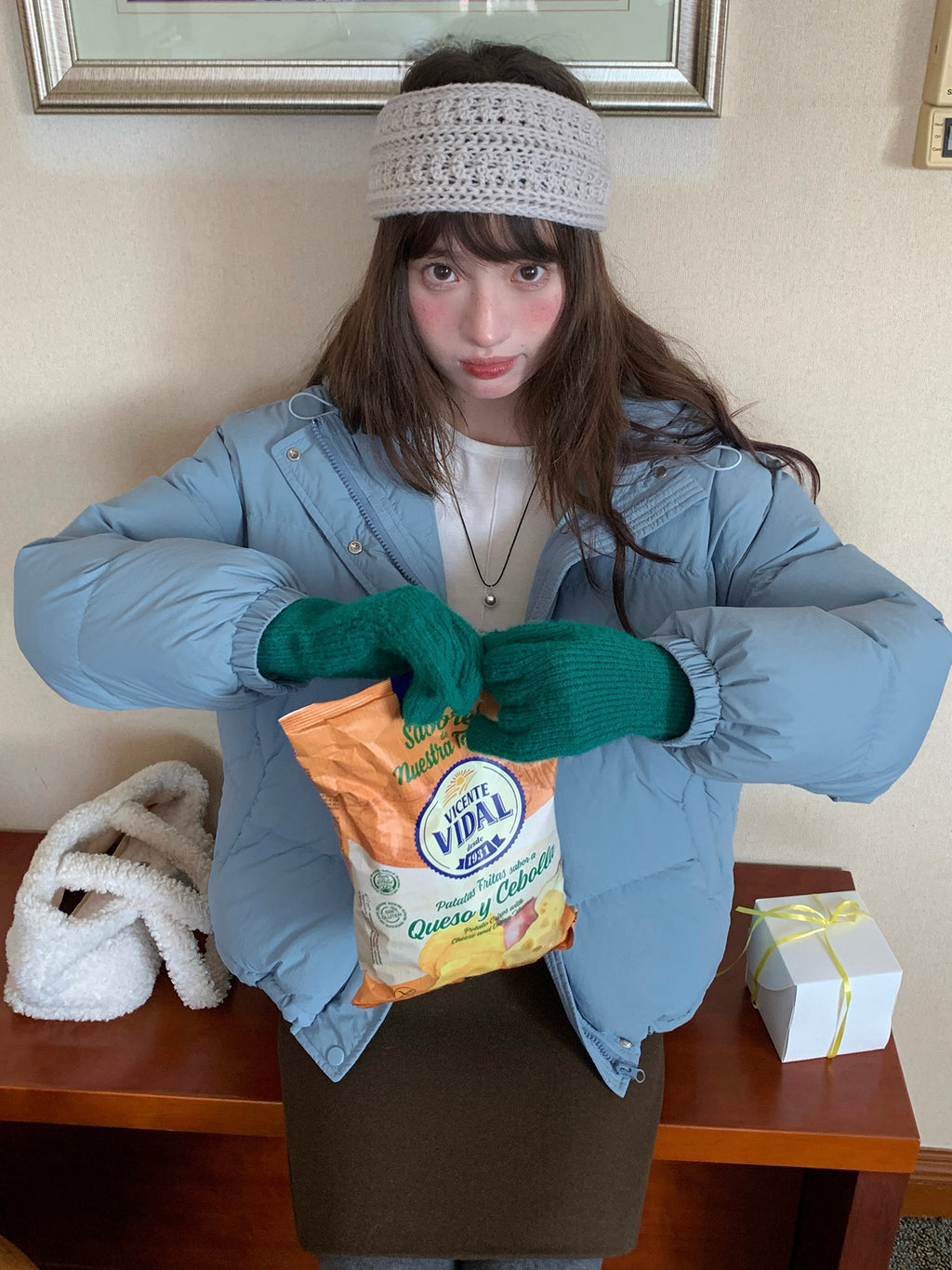 RAINYフード90ホワイトダックダウンダウンジャケット