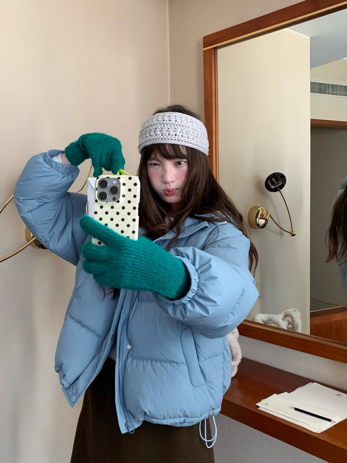 RAINYフード90ホワイトダックダウンダウンジャケット